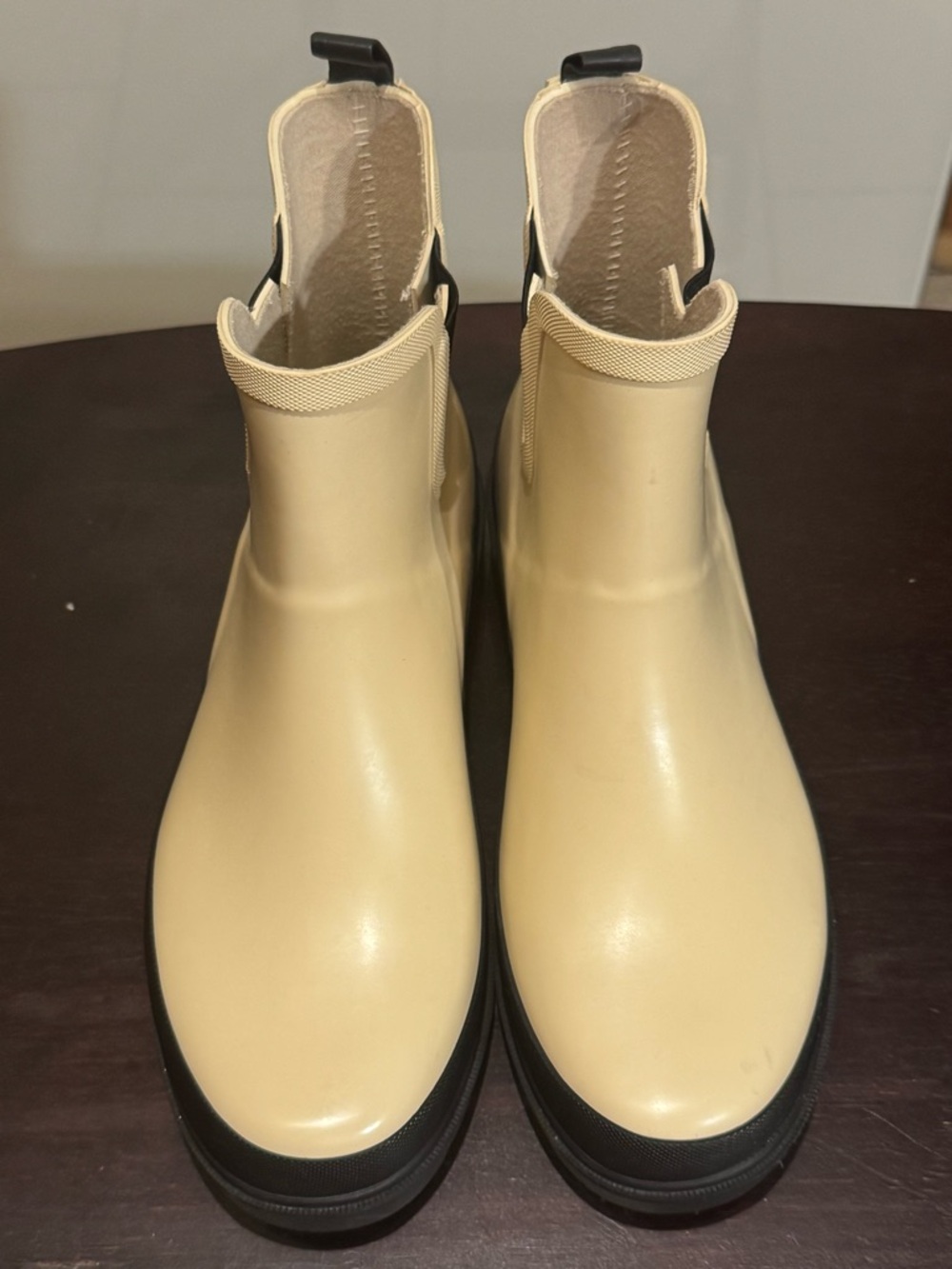 Meet Time and Tru’s Chelsea Rain Boots. The traditional chelsea silhouette